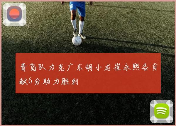 青岛队力克广东胡小龙崔永熙各贡献6分助力胜利